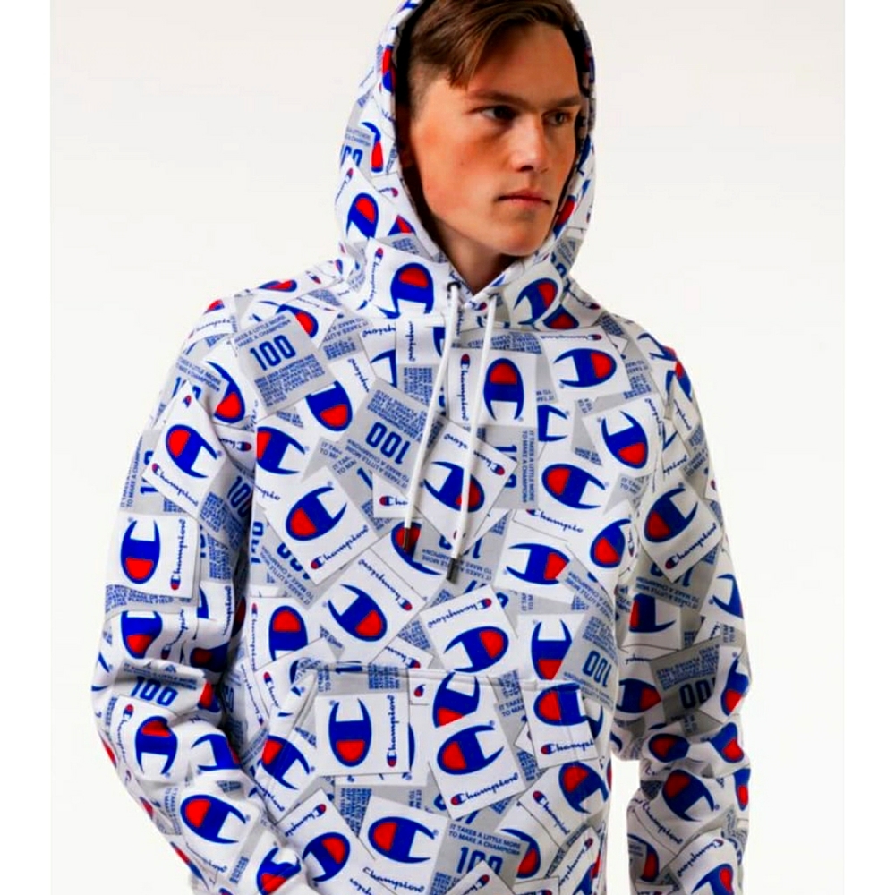Champion All Over Logo Hoodie